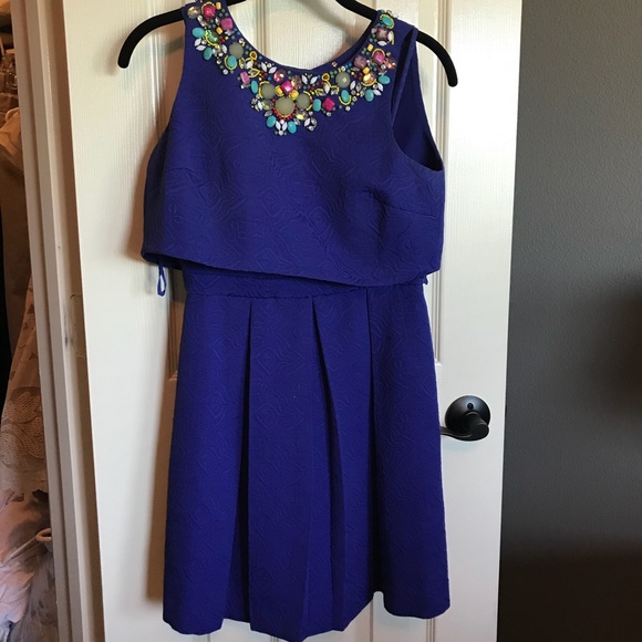 Anthropologie Royal Blue versatile cocktail dress - Picture 2 of 5